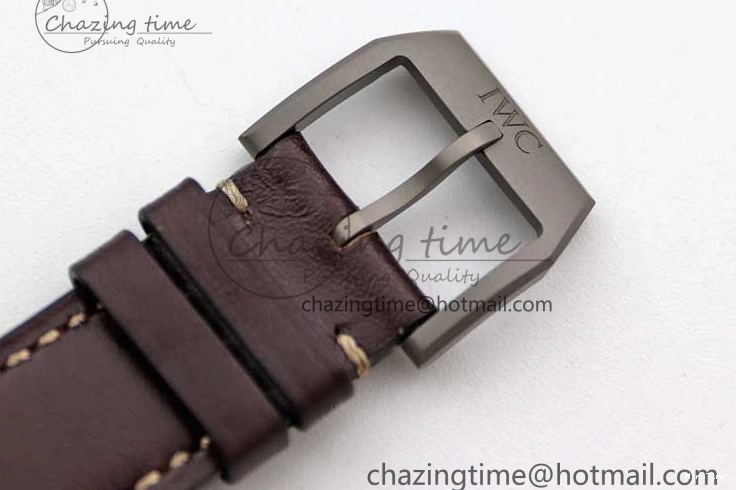 MIROTIME 0705 Mark XVIII IW327006 Titanium M+F 1:1 Best Edition Black Dial on Brown Leather Strap A Efficient 7052